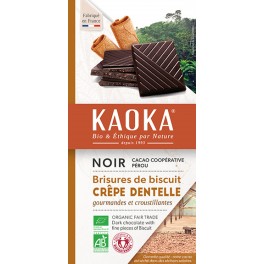 Chocolat noir Crêpe Dentelle Kaoka - 100 g 