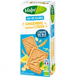 Sablés gingembre saveur citron Valpibio - 132 g