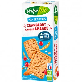 Sablés cranberry saveur amande Valpibio - 132 g