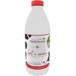 Lait de vache entier Natur'Avenir - 1 l Lait de vache entier Natur'Avenir - 1 l